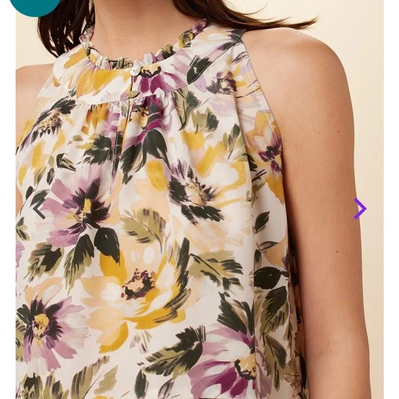 Amour Vert Dahlia Washable Silk Blouse - Picture 4 of 5